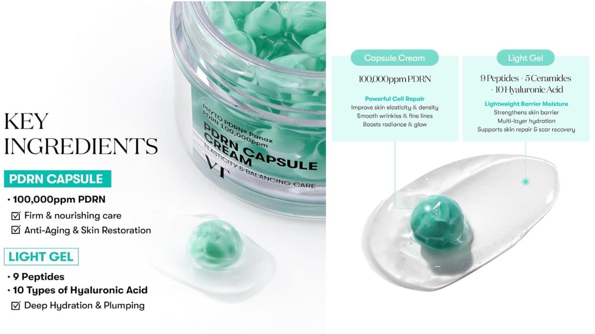 VT - PDRN Capsule Cream 100 Hyaluronic Acid + 9 Peptides  / 50ml / დამატენიანებელი კრემ-კაპსულა PDRN + ჰიალურონი + 9 პეპტიდი alt