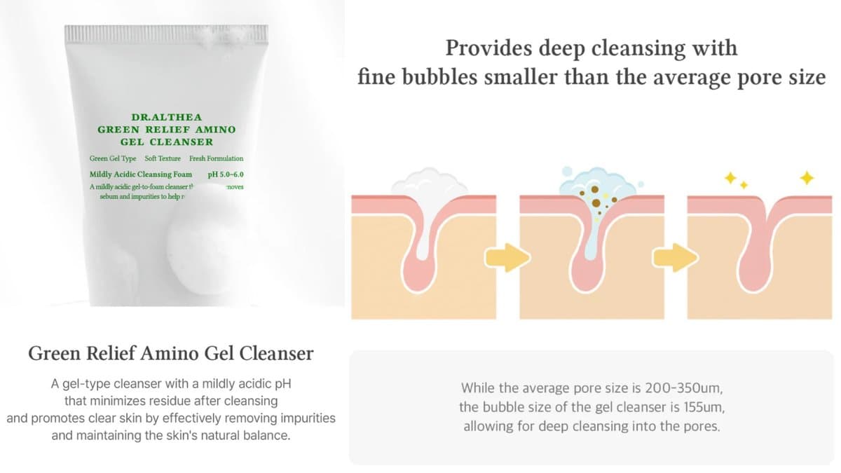 Dr.Althea - Green Relief Amino Gel Cleanser With Hyaluronic Acid For Acne-Prone Skin alt
