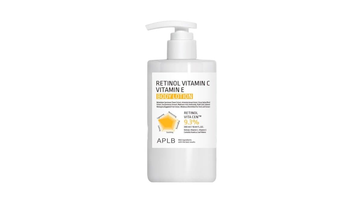 APLB - Retinol Vitamin C Vitamin E Body Lotion  / 300ml /  სხეულის დამატენიანებელი ლოსიონი - რეტინოლი + ვიტამინი C + ცენტელა