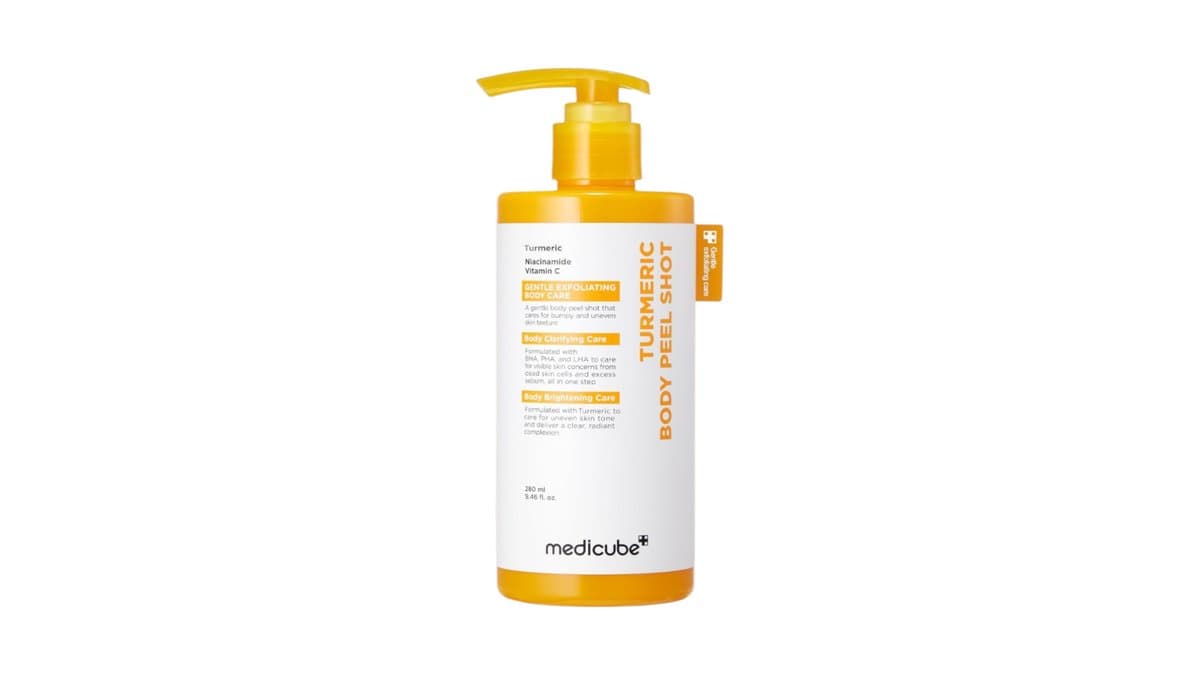 medicube - Body Peel Shot with Turmeric - Gentle Body Exfoliating Serum With BHA , LHA & PHA  / 280 ml