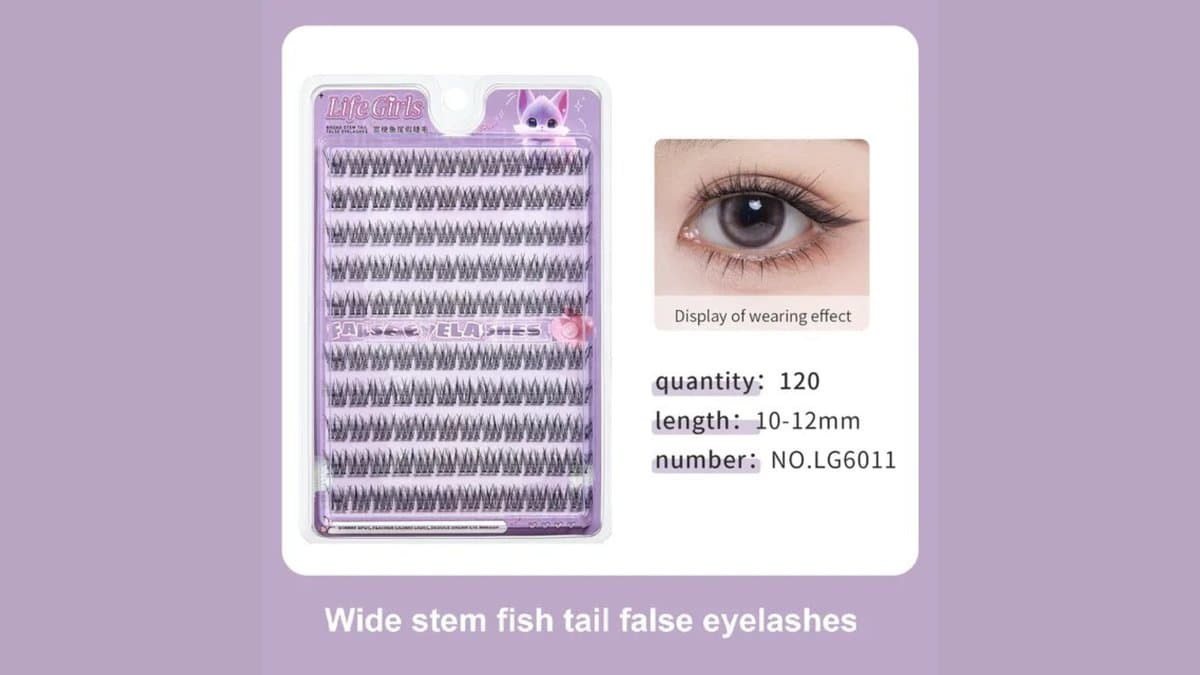 LuxeFlutter - Glue-free Multipack False Eyelashes Cluster - Wide Stem Fish Tail